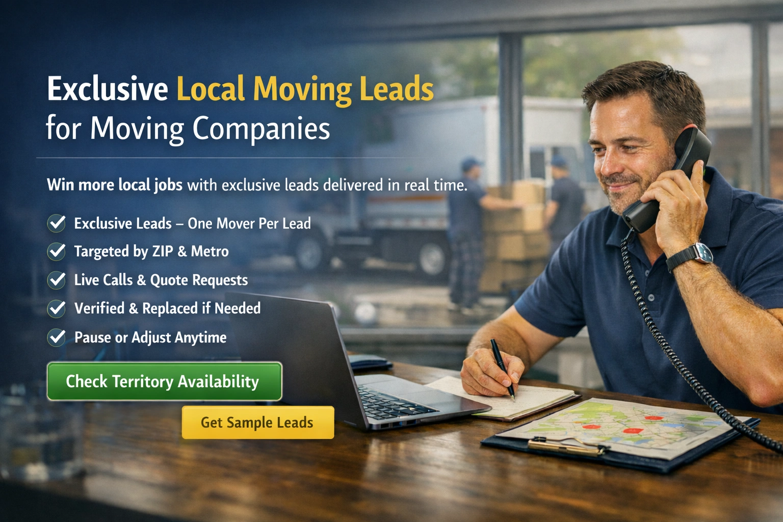 Exclusive local moving leads for moving companies