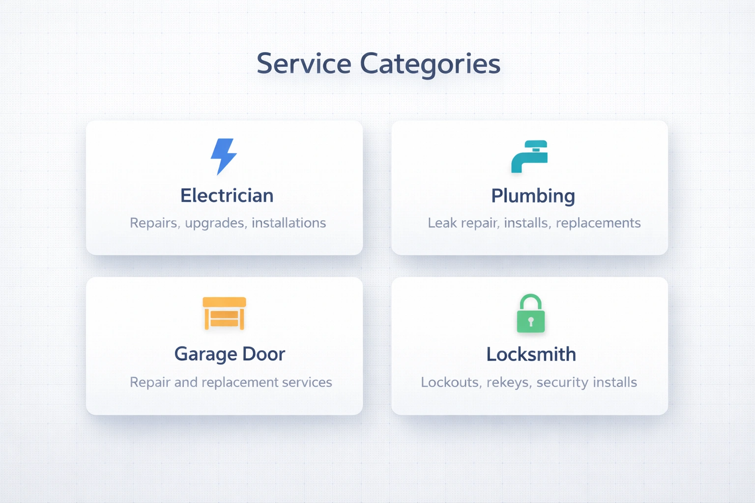 Home Service Categories